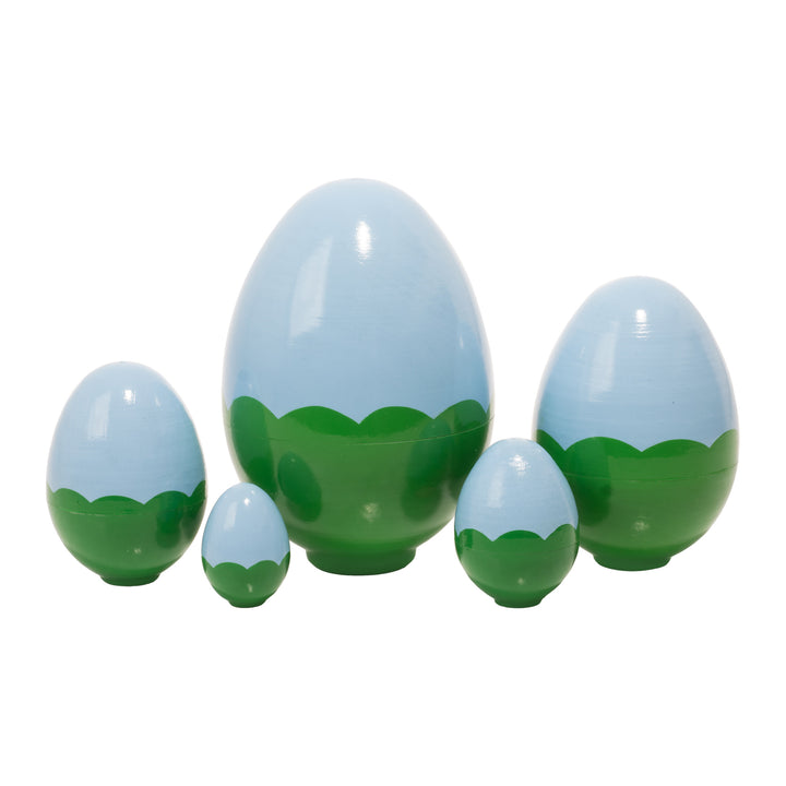 Rabbit Bungalow Nesting Easter Eggs 5pc./5"