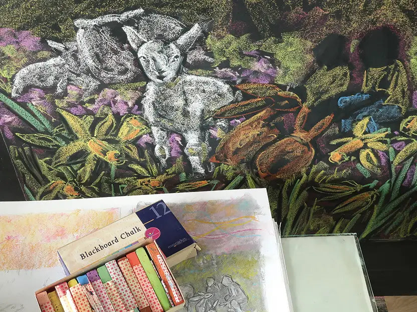 Mercurius blackboard pastel chalk