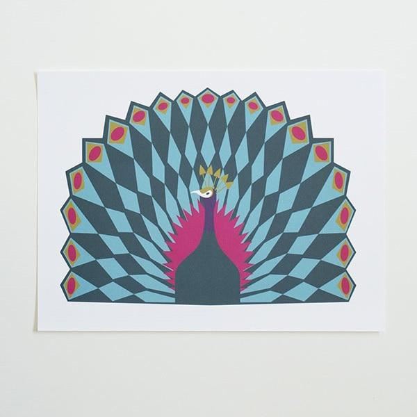 peacock offset print