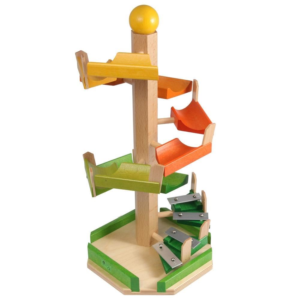 stepped large wooden ball tower