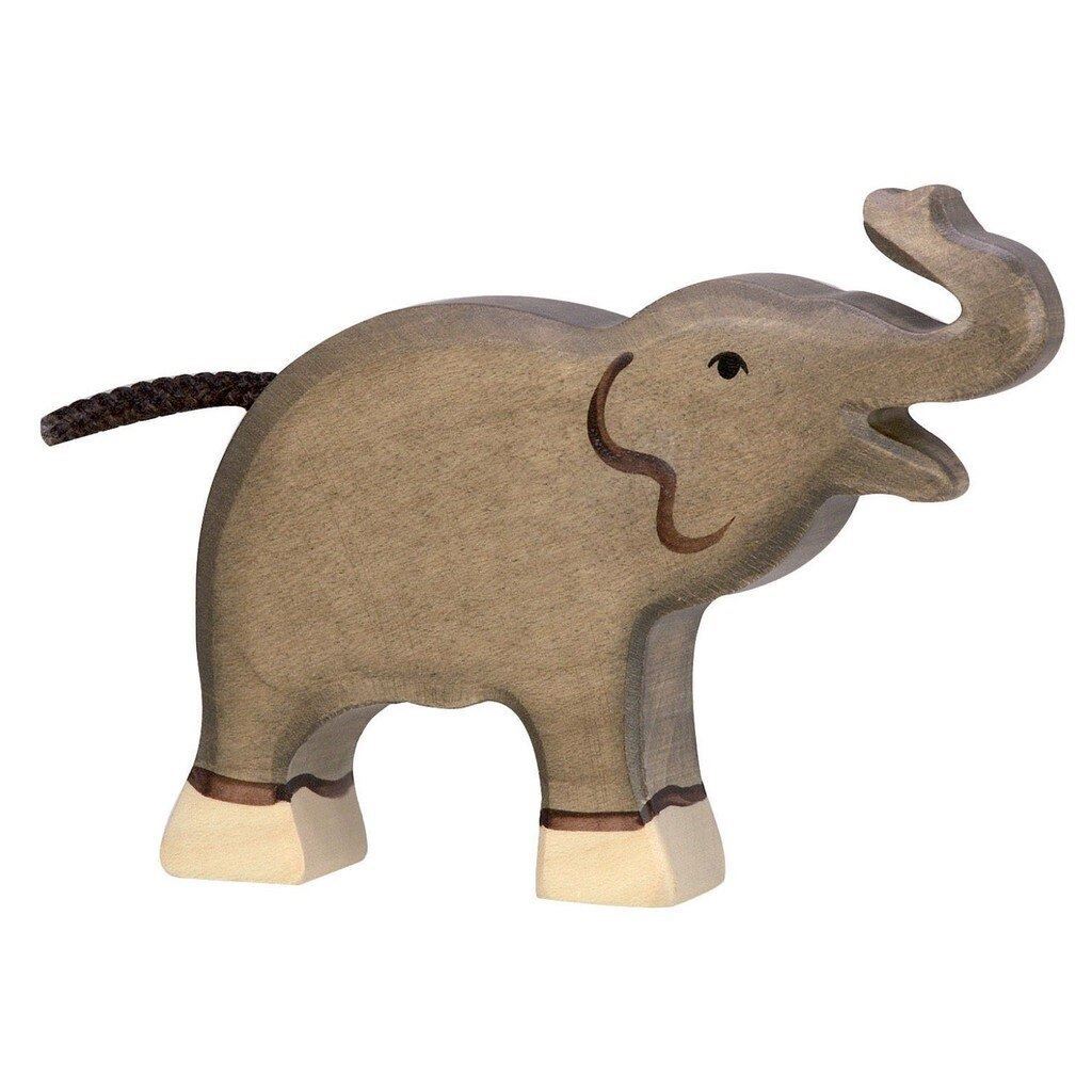 Holztiger elephant calf, feeding