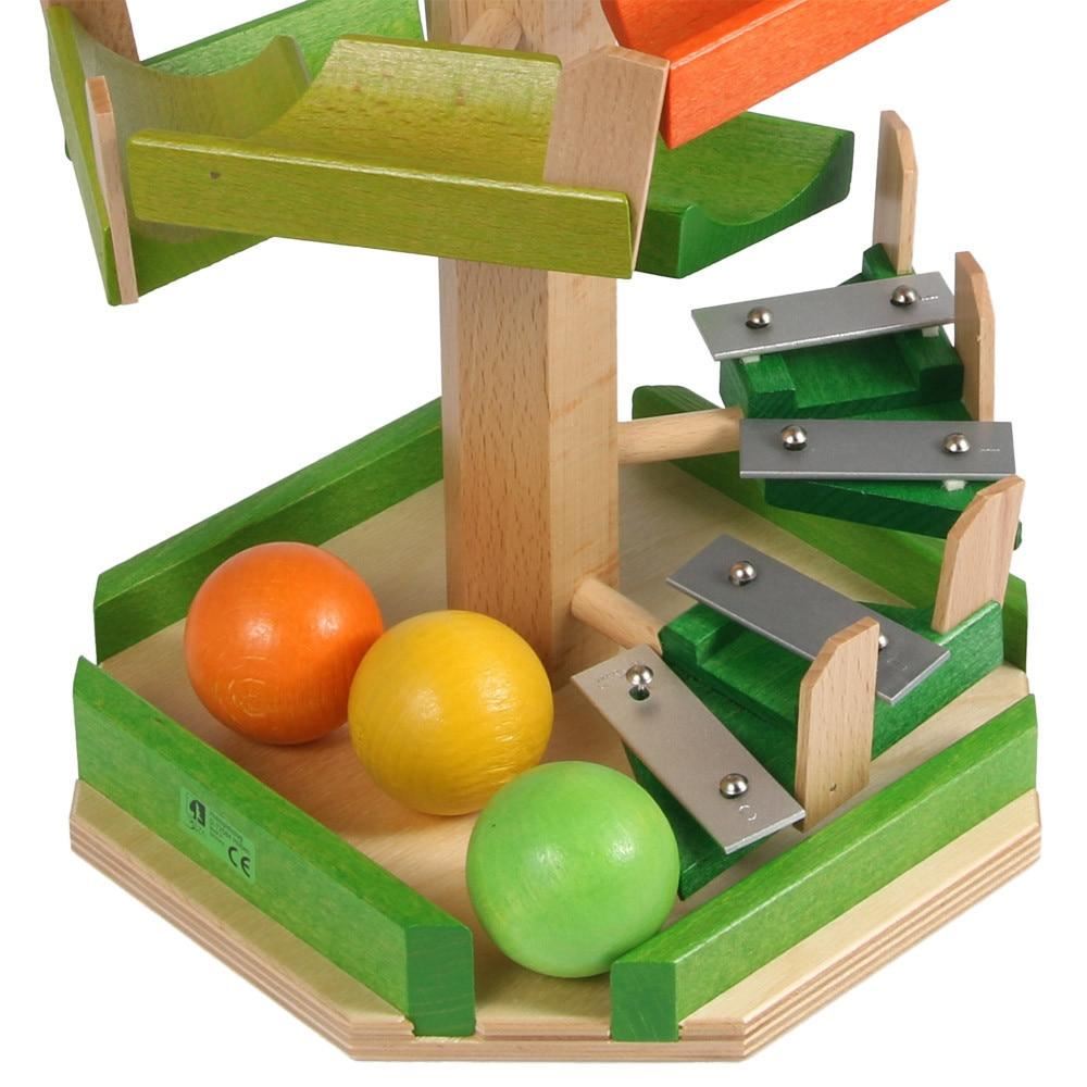 stepped large wooden ball tower
