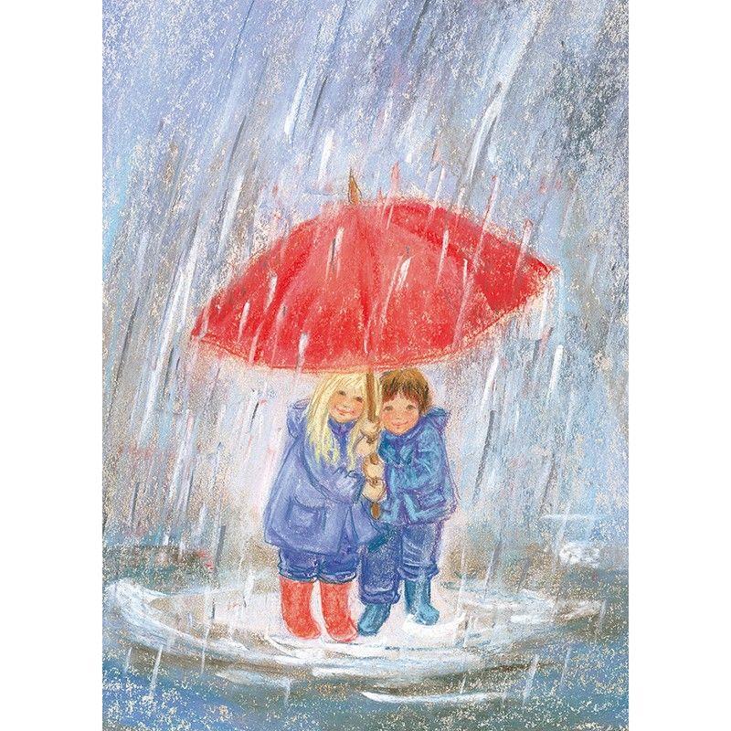 Under Mother's Umbrella postcard