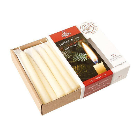 100% beeswax candles 13 mm diameter, white