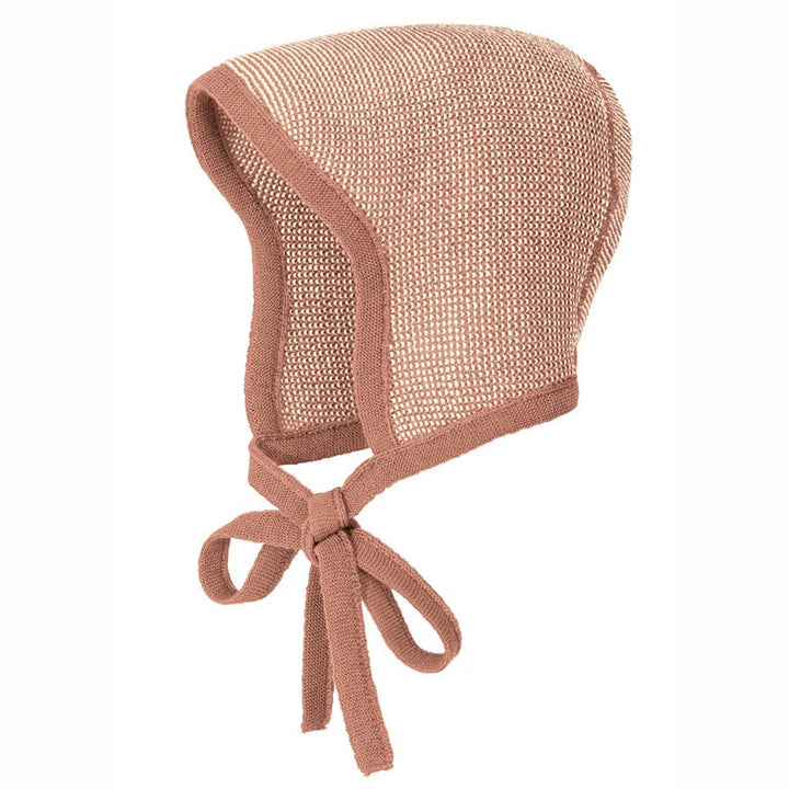 Disana knit baby bonnet