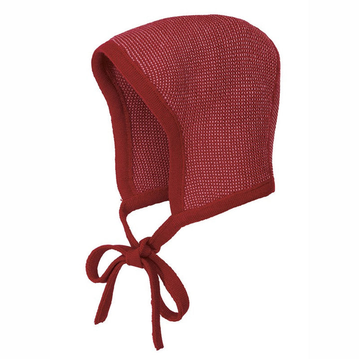 Disana knit baby bonnet