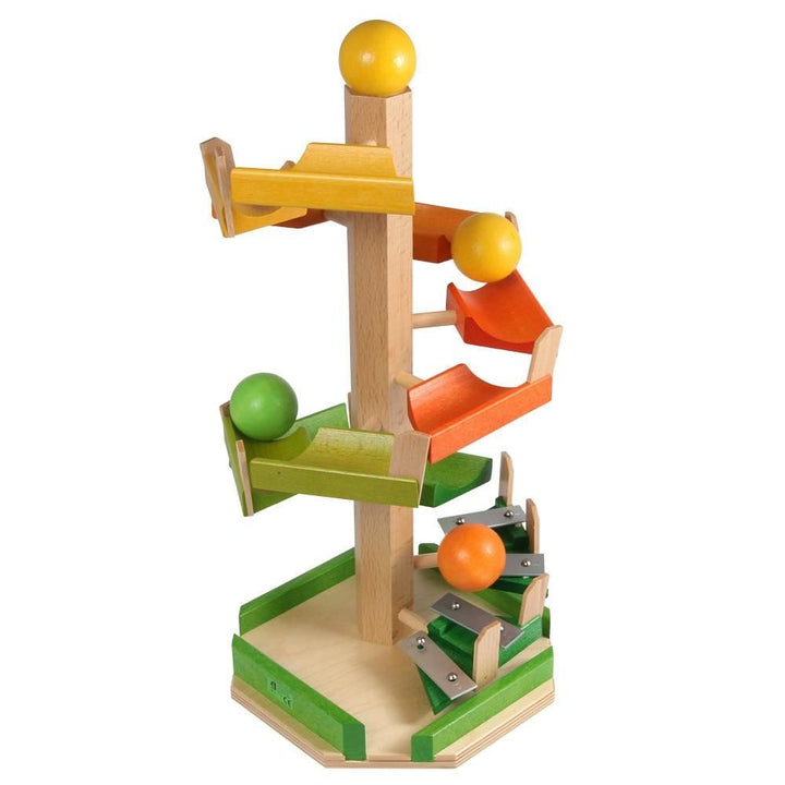 stepped large wooden ball tower