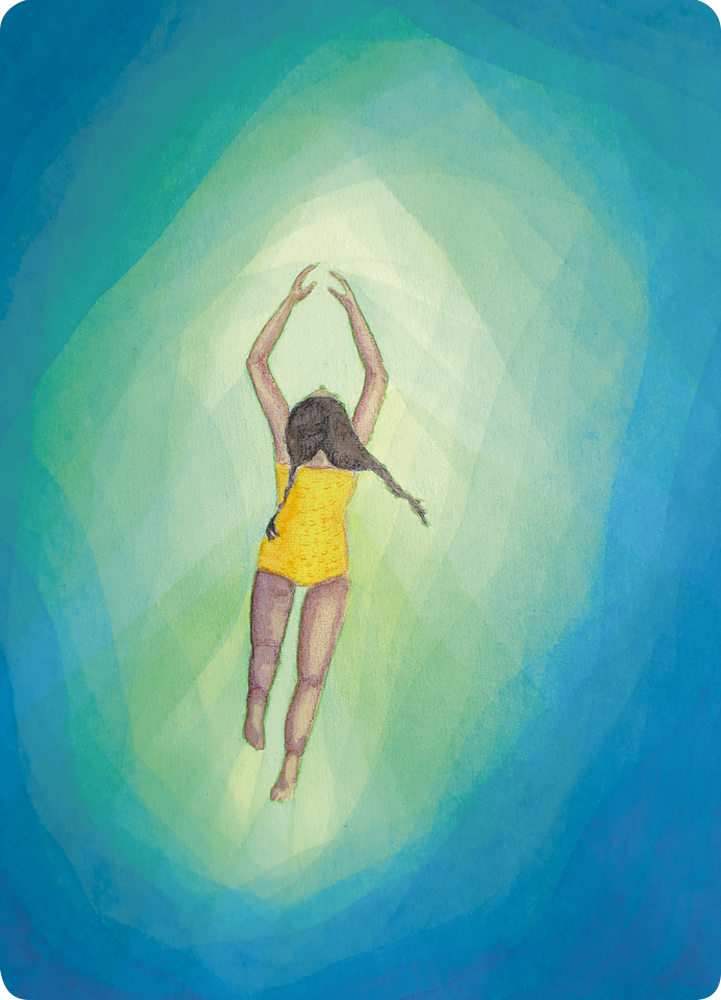 Swimmer postcard