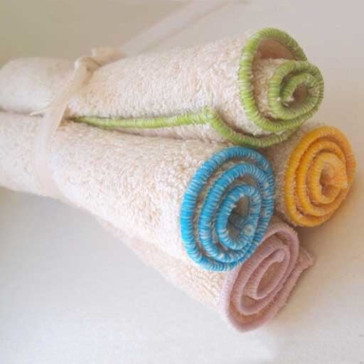 organic cotton washcloths, set of 4