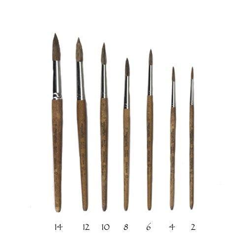 paint brush, pointed round tip, ox hair Nest