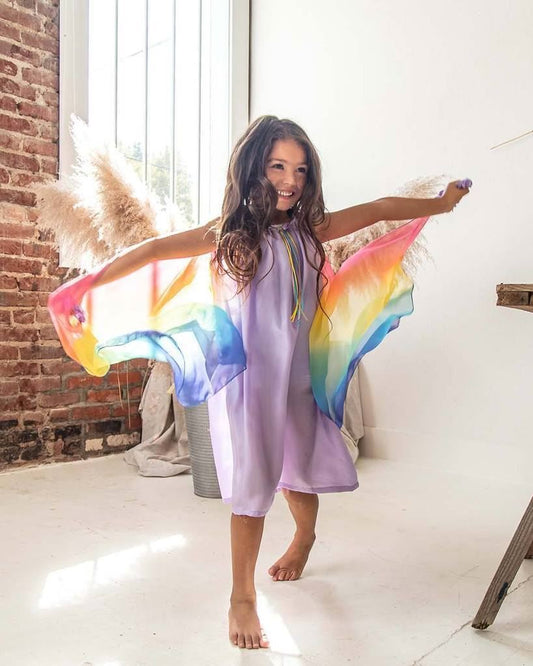 silk fairy dress with wings