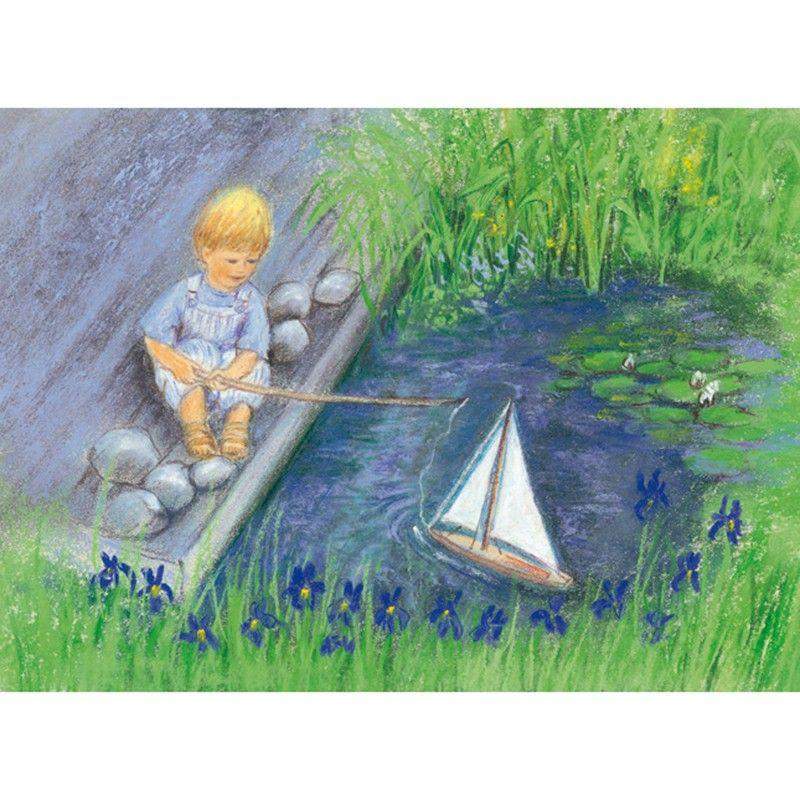 Sailing with my Boat postcard