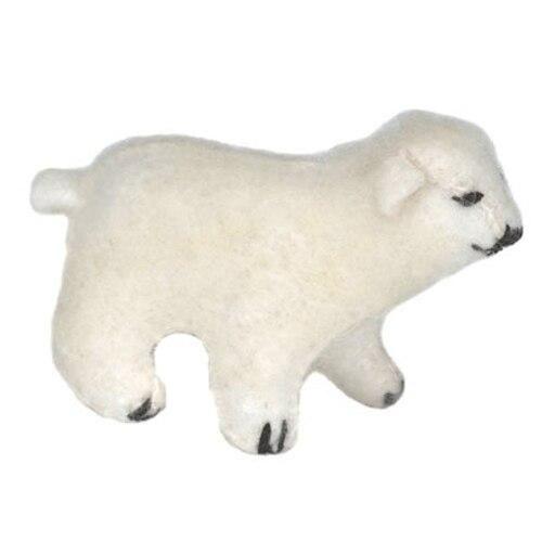Glückskäfer wool felt polar bear