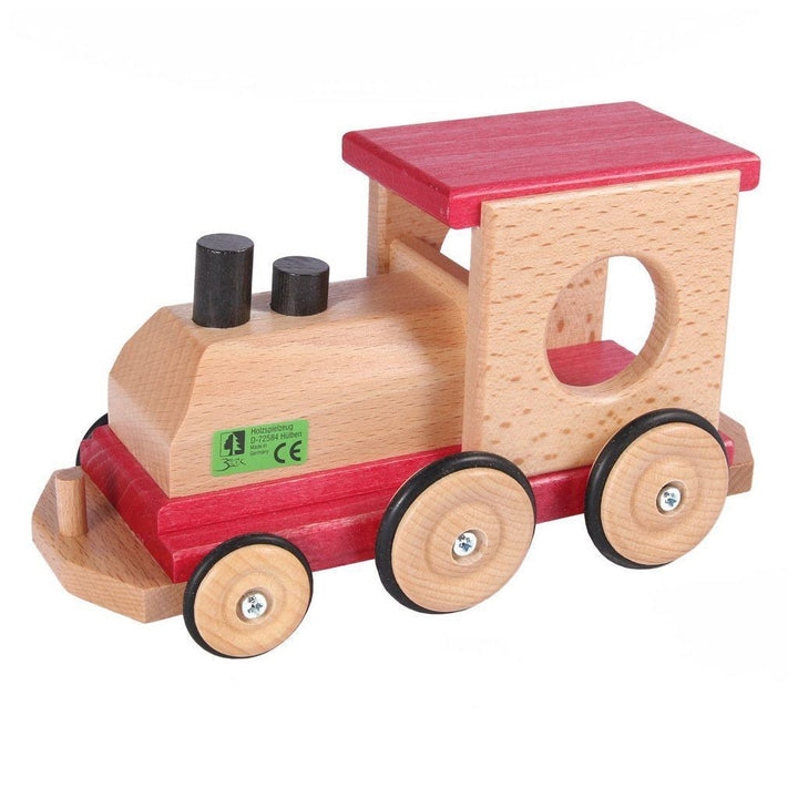 wooden railroad train