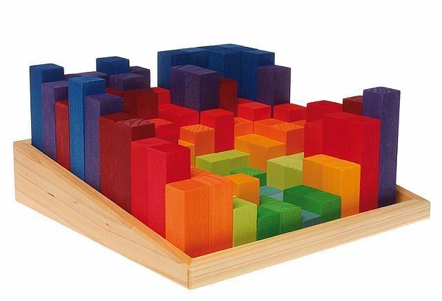 small stepped counting blocks