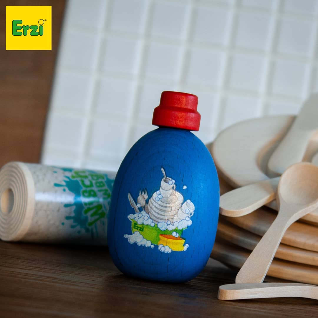 wooden toy play cutlery set