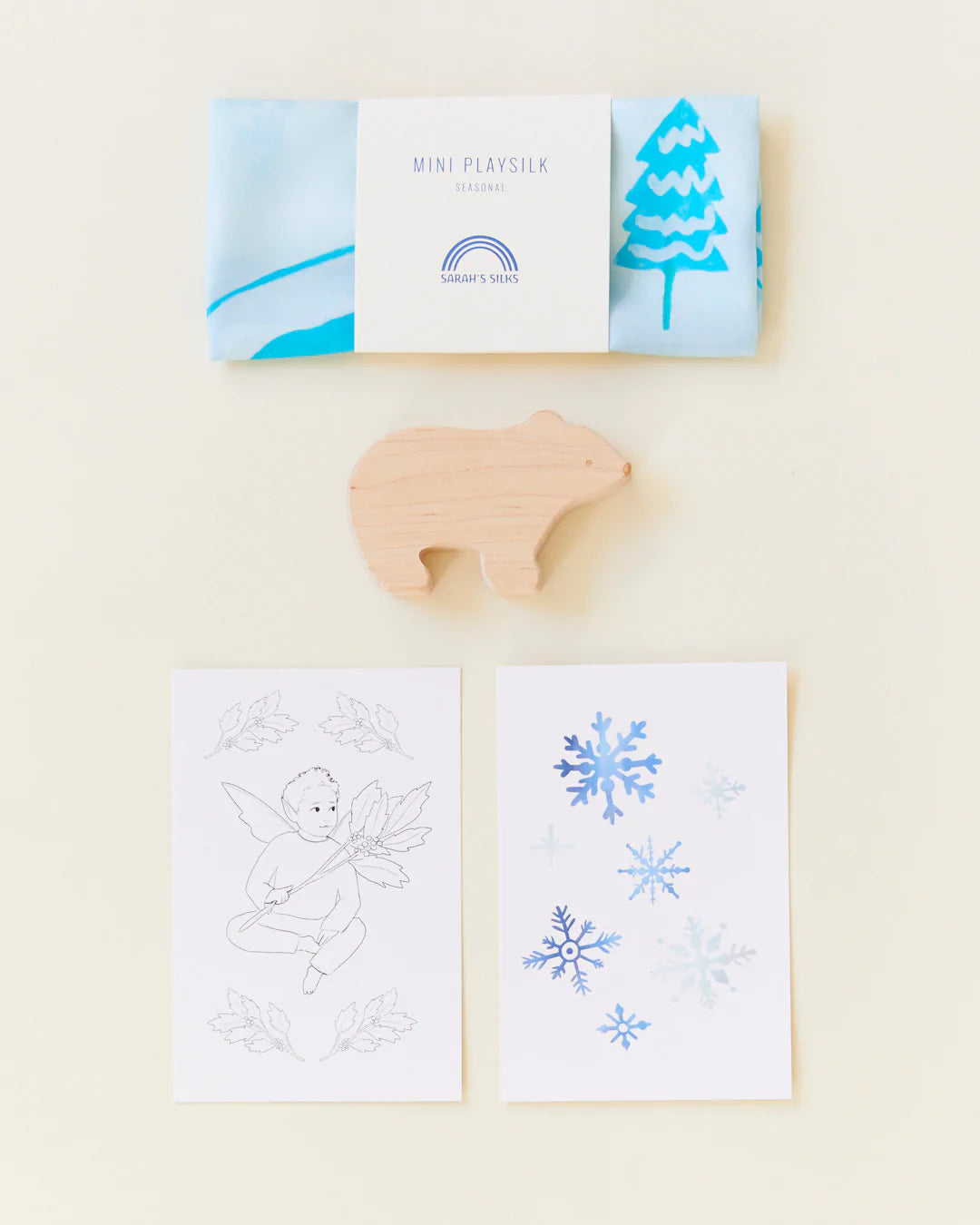 Sarah's Silks 'Playsilks in the Mail' Arctic playmap & polar bear Dec 2022