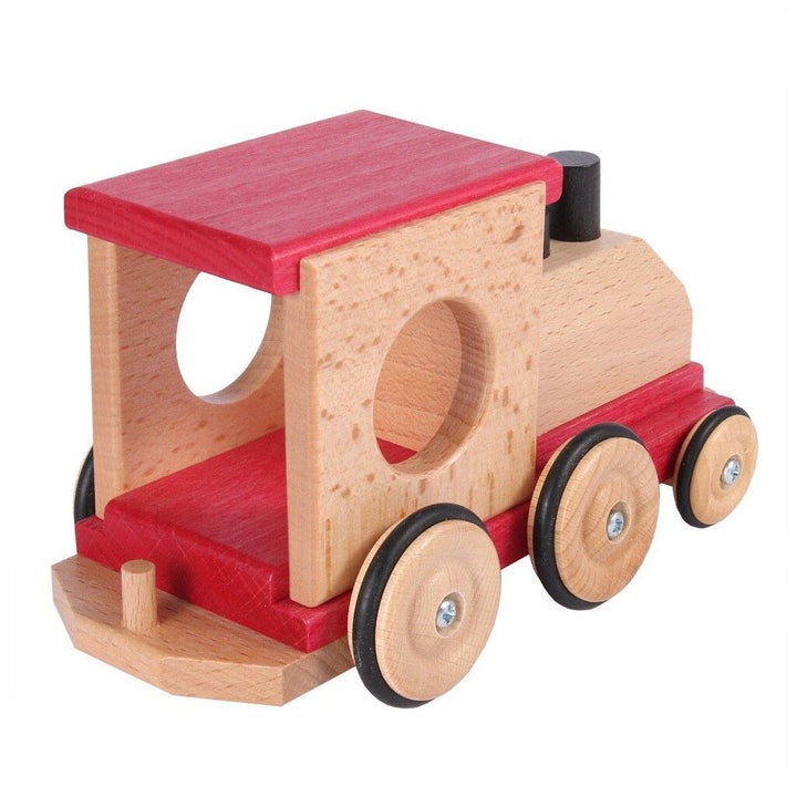 wooden railroad train