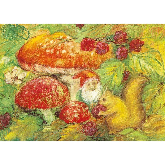 Autumn gnome postcard by M. v. Zeyl