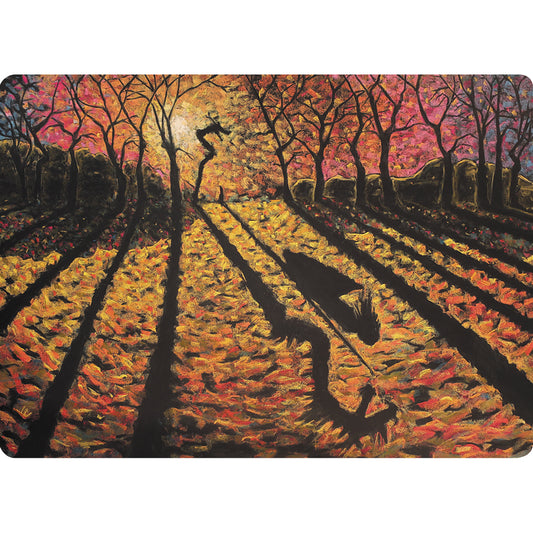 Autumnal Courage chalk postcard