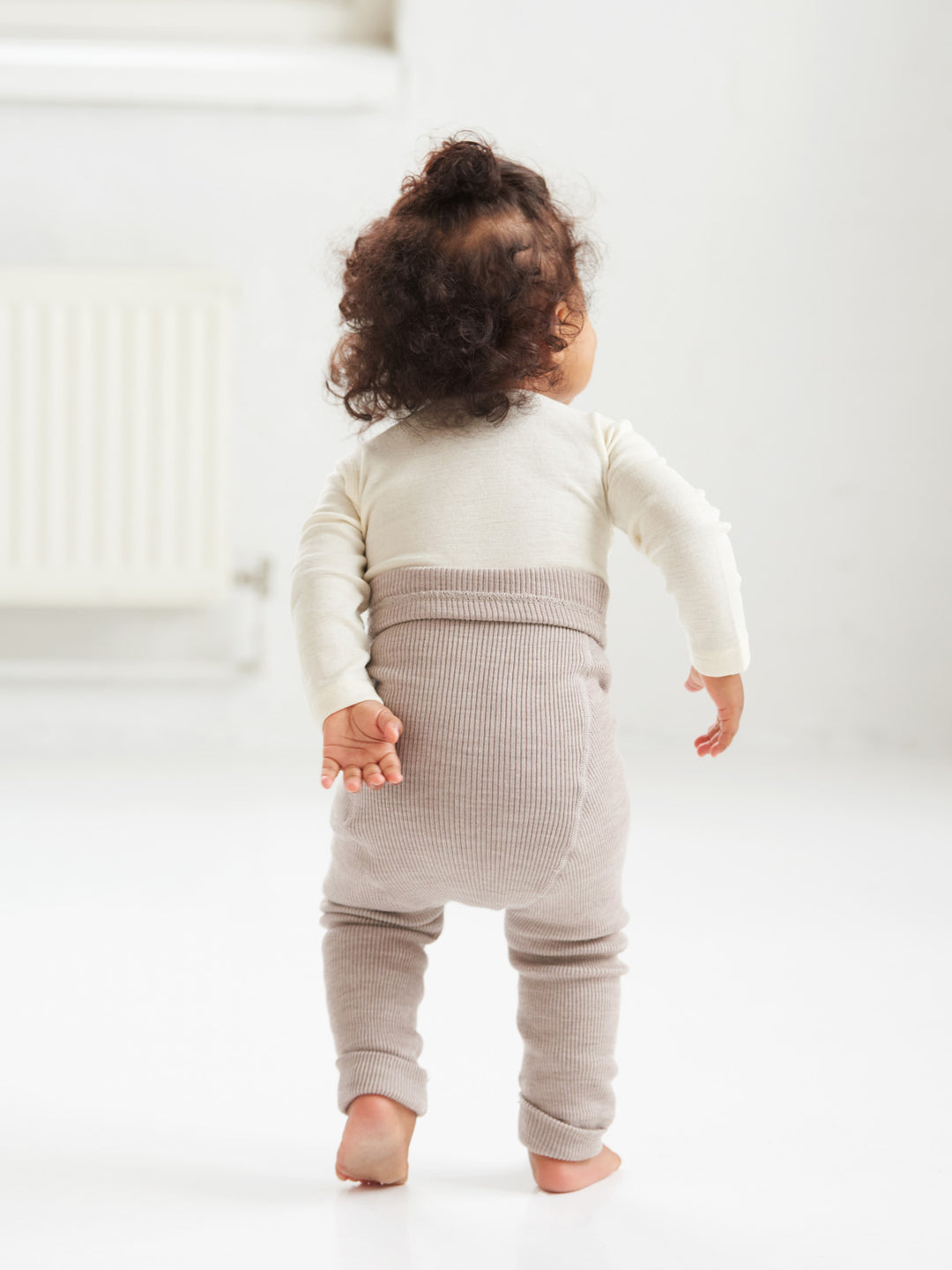 silkwool blend long-sleeved baby bodysuit
