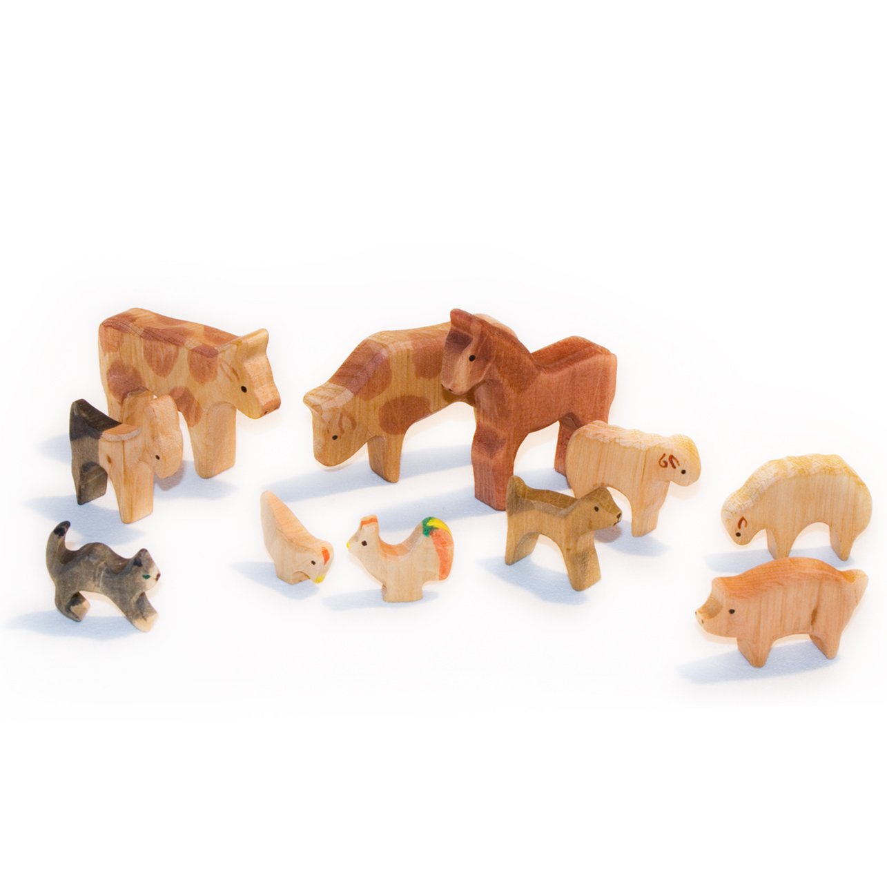 Wooden animal toy set hotsell