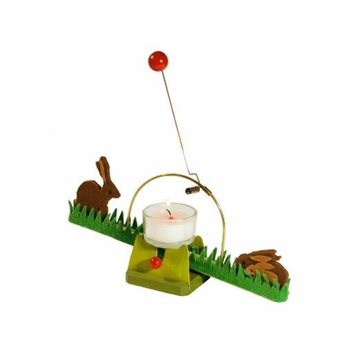 Easter Rocking Rabbits candle see-saw