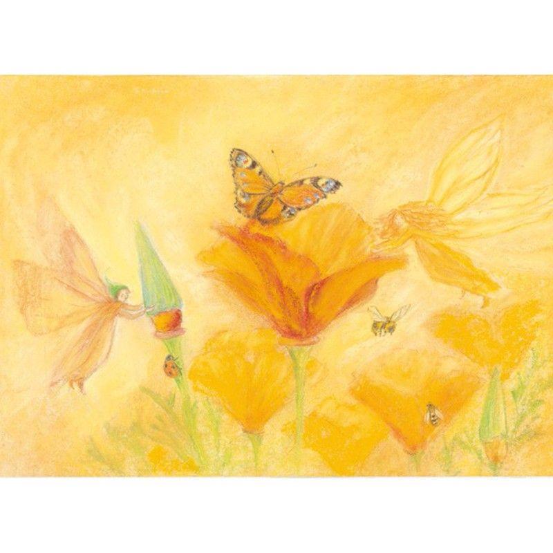 Sylphs help the Flowers postcard by M. v. Zeyl