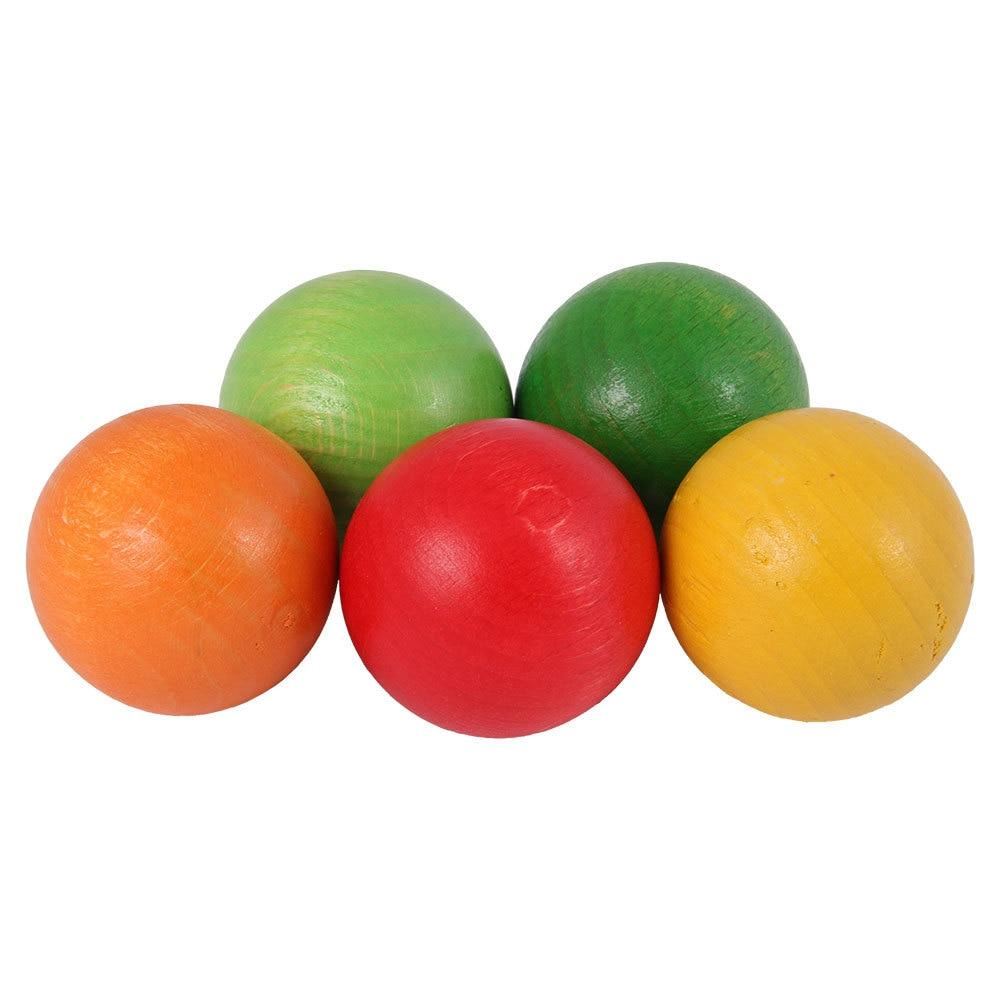 large colourful wooden ball