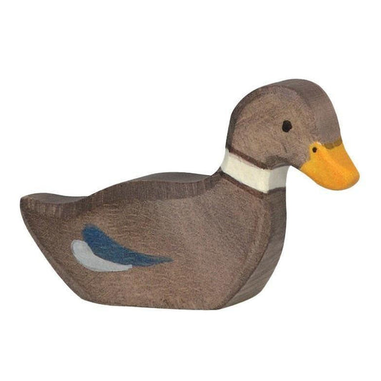 Holztiger duck swimming