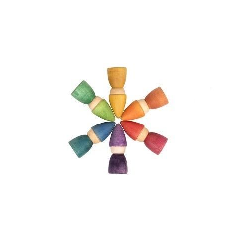 Grapat rainbow tomtens, 6 pcs