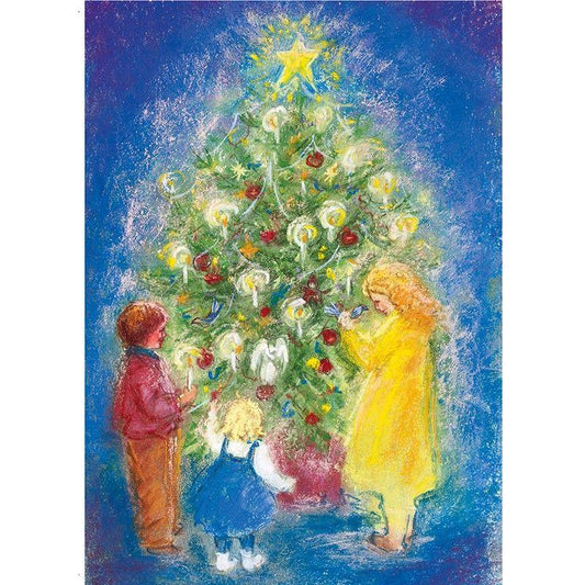 Around the Christmas Tree postcard by M. v. Zeyl