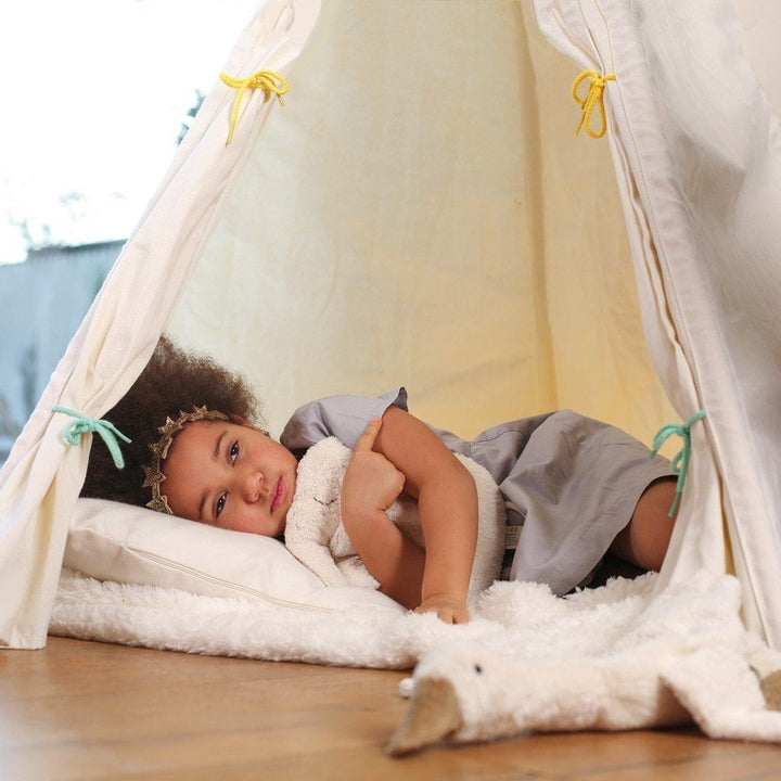 colourgrown cotton elephant pillow