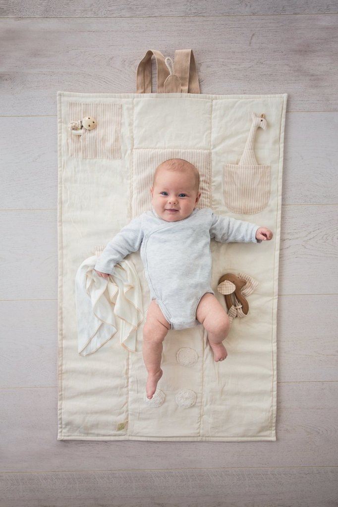 organic cotton 'Cozy Nap' baby playmat/ nap mat