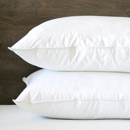 Aurora down &amp; feather pillow with organic cotton cover