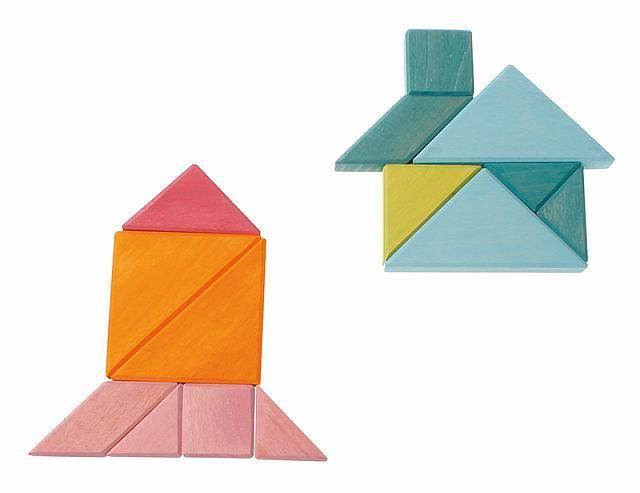 tangram set, orange-pink – Nest