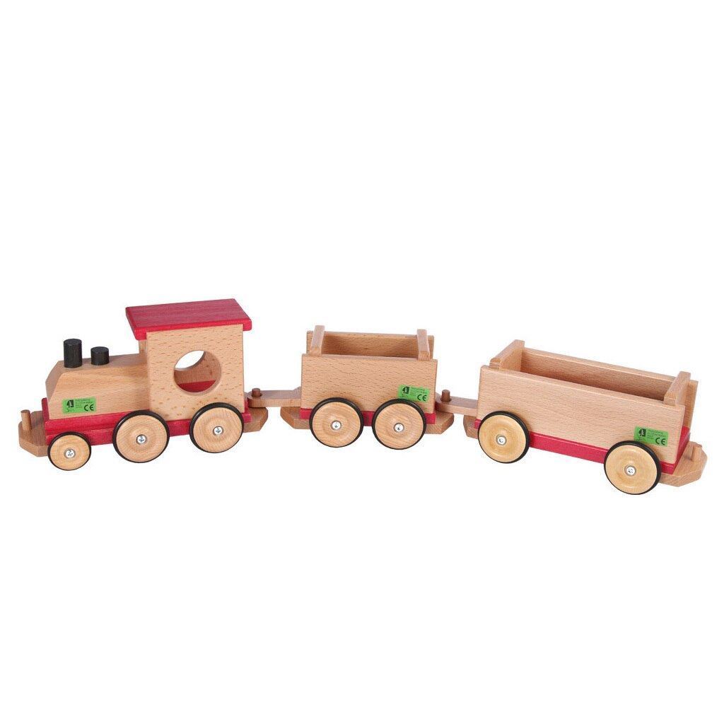 wooden railroad train