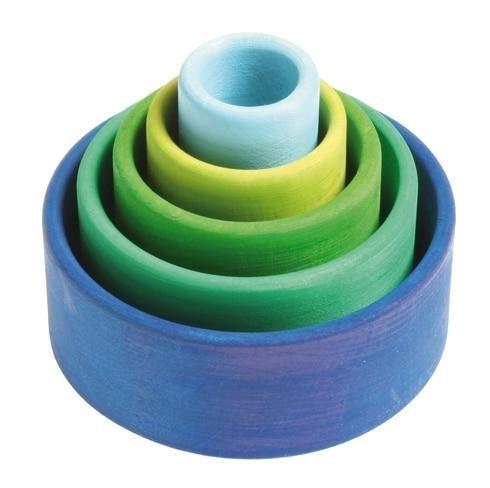 ocean blue stacking bowls