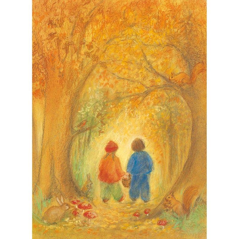 Autumn Forest postcard by M. v. Zeyl