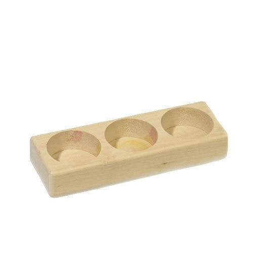 wooden paint jar holder for 3 jars Nest