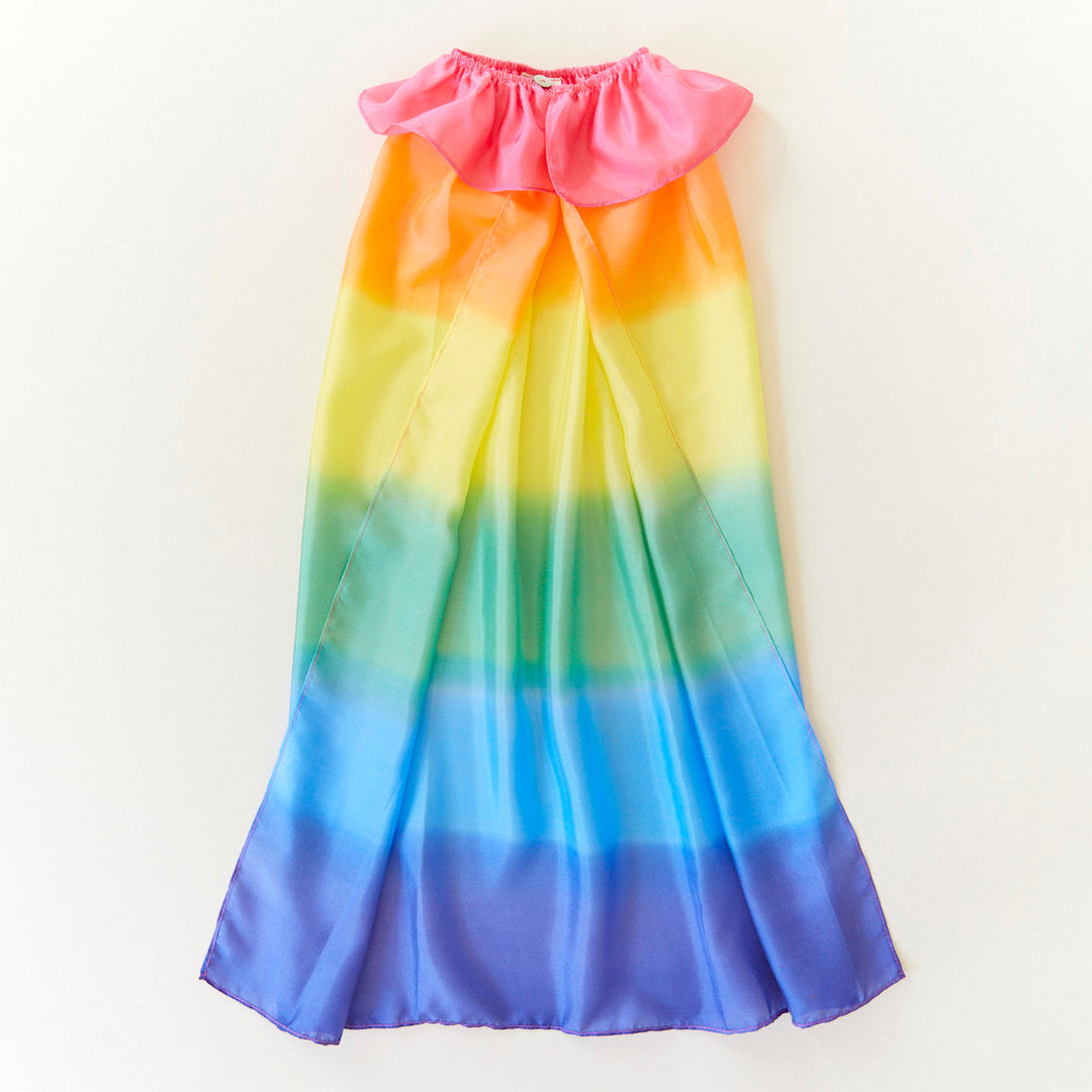 Sarah's Silk brand rainbow cape