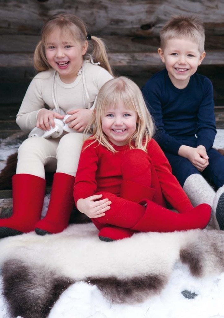 child's organic merino wool long underpants