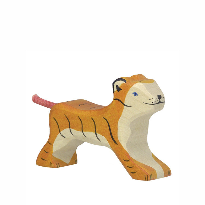 Holztiger tiger cub, running