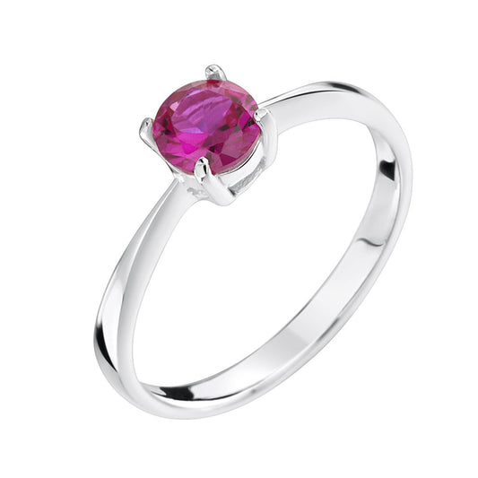 child's ruby cubic zirconia sterling silver ring