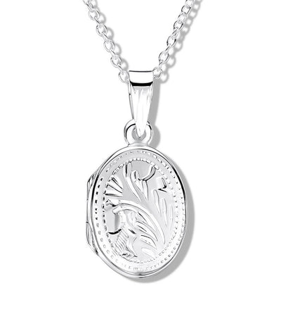 child's sterling silver locket necklace